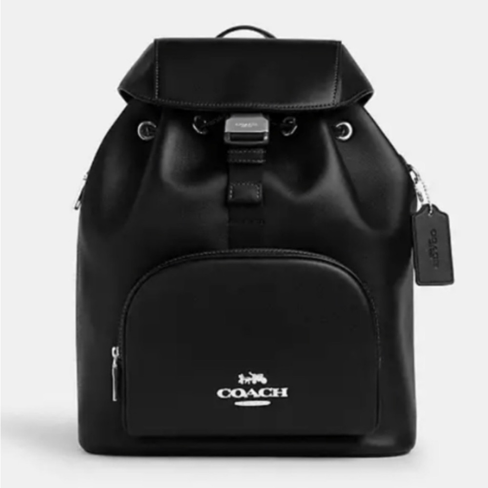 Coach Black Leather Men's Backpack